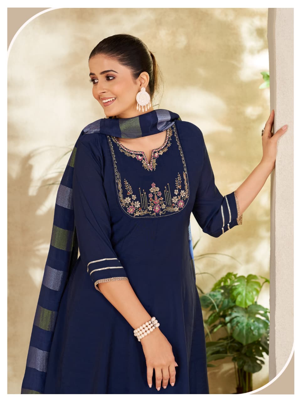 Pure Hand Work Short Kurti Plazo set